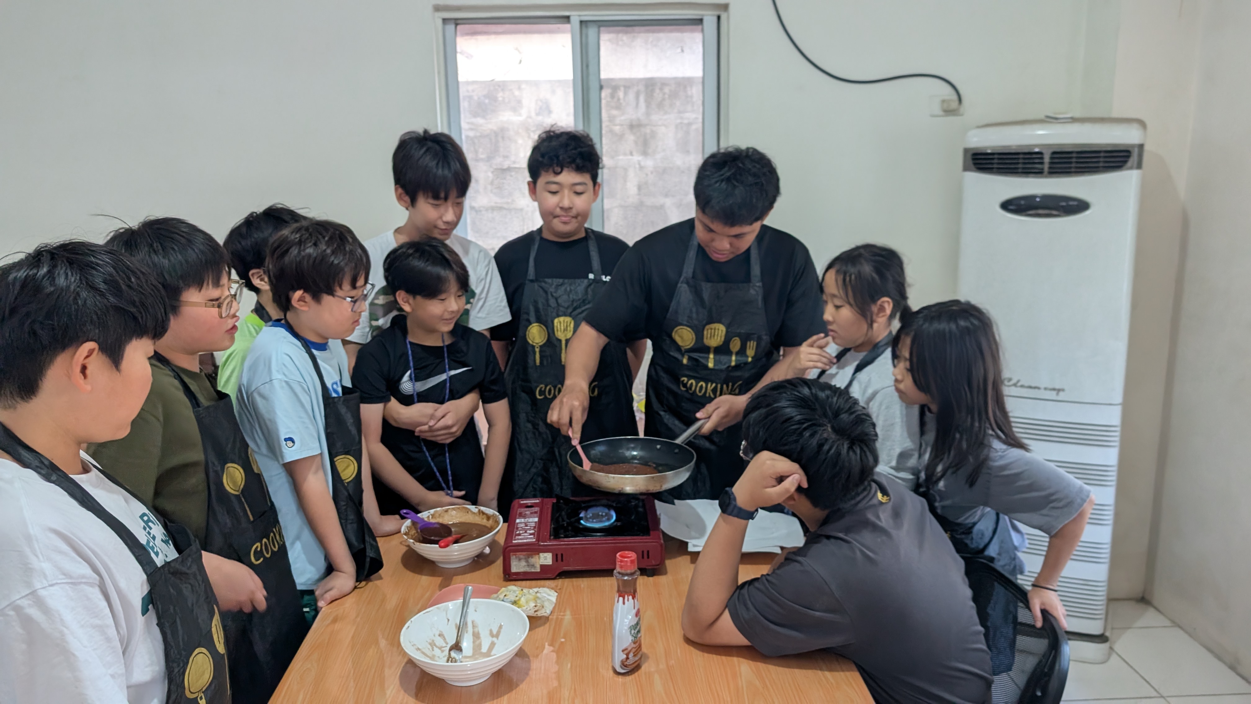 Junior A cooking activity