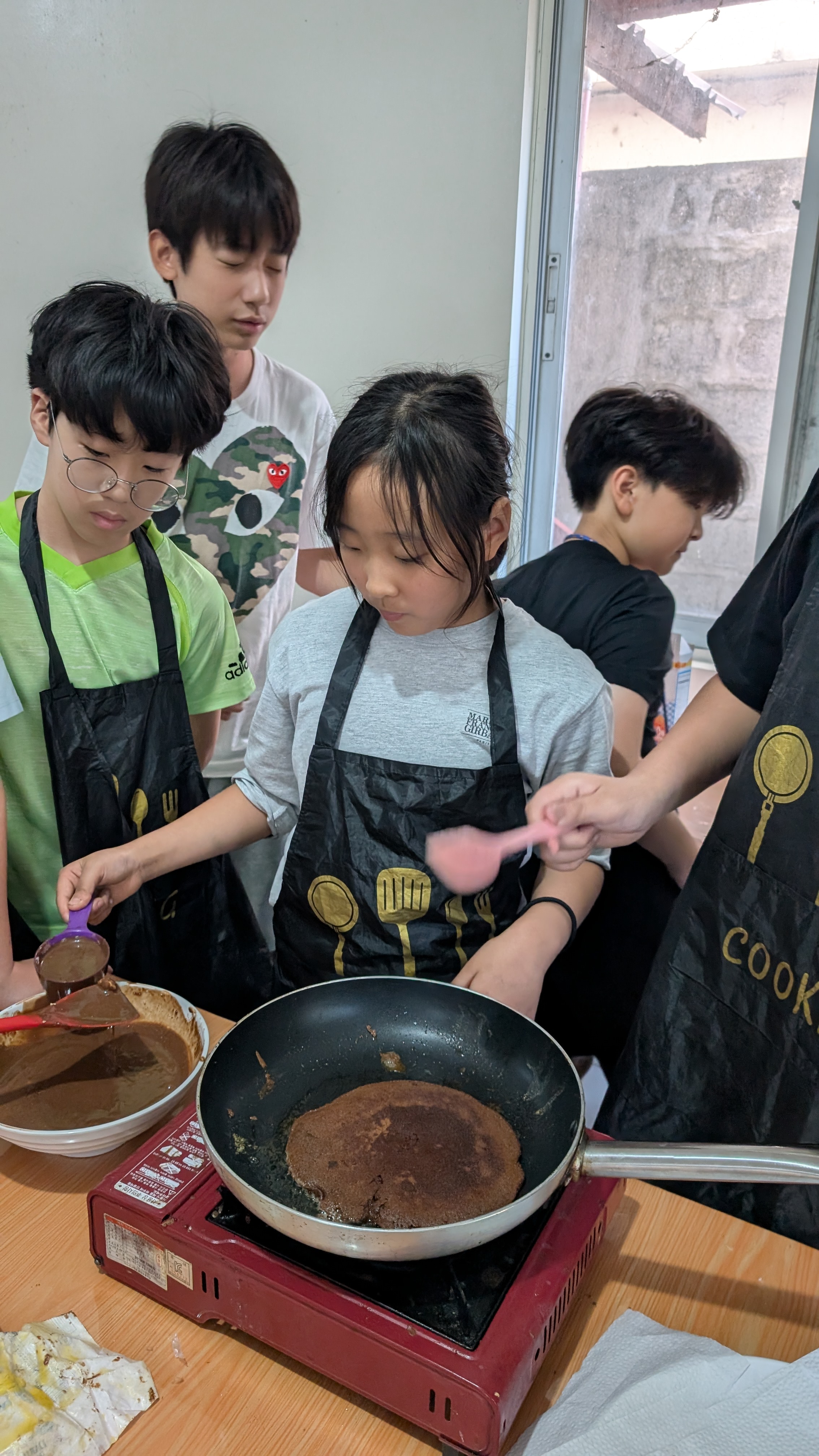 Junior A cooking activity