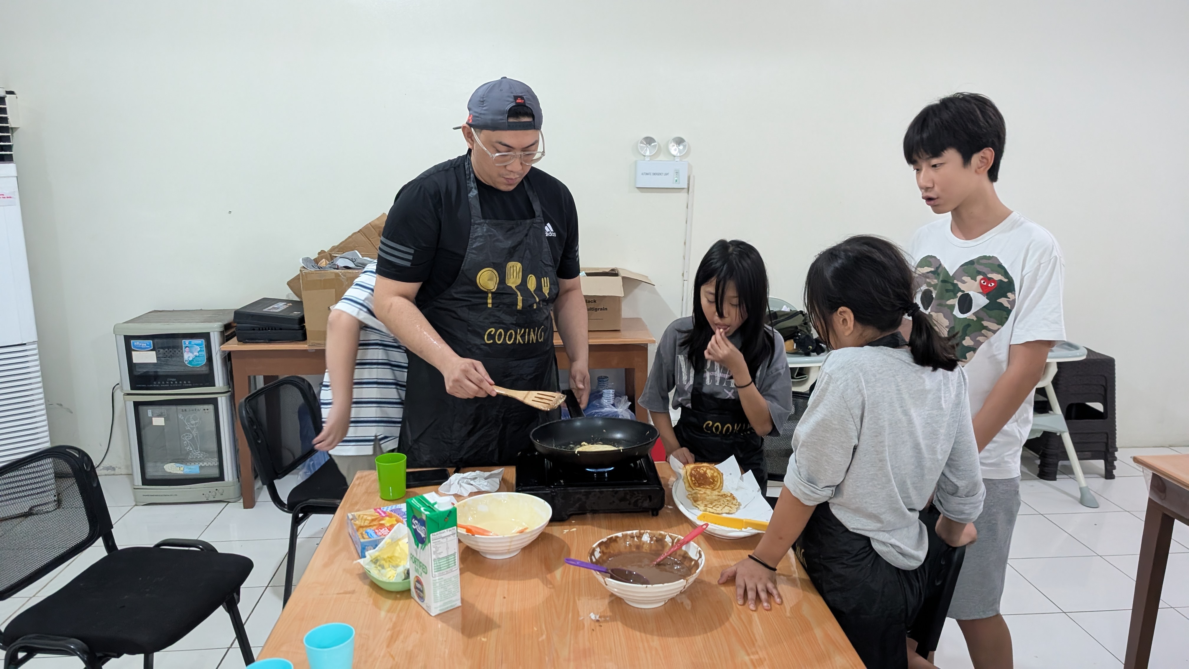 Junior A cooking activity