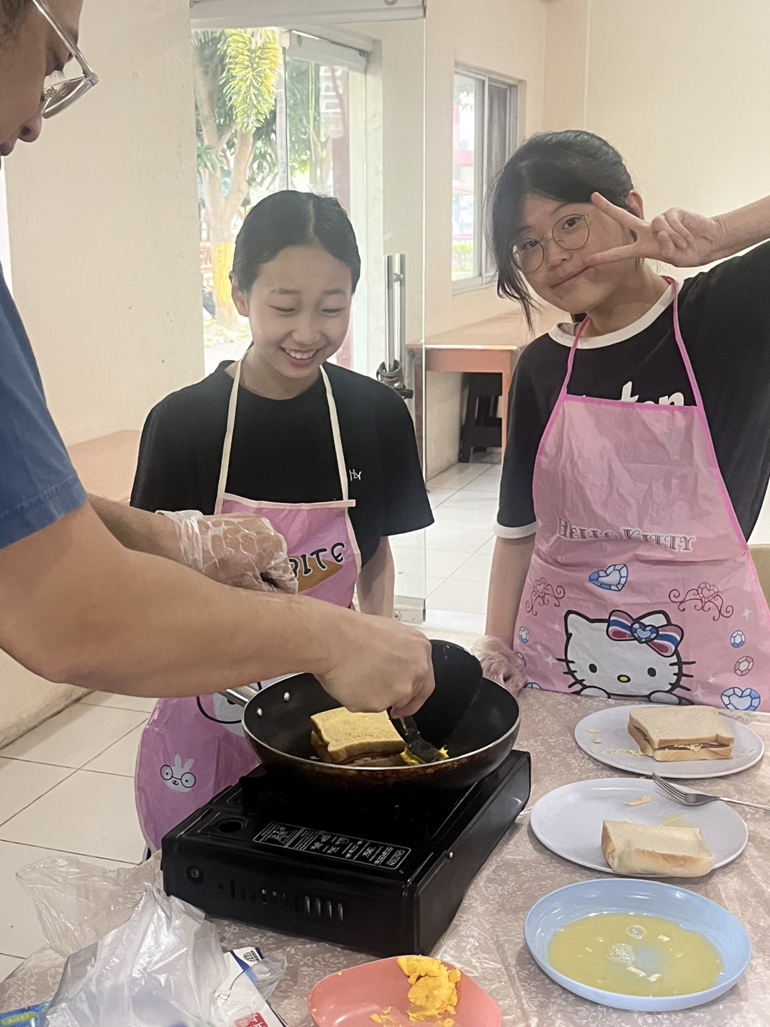 Junior A cooking activity
