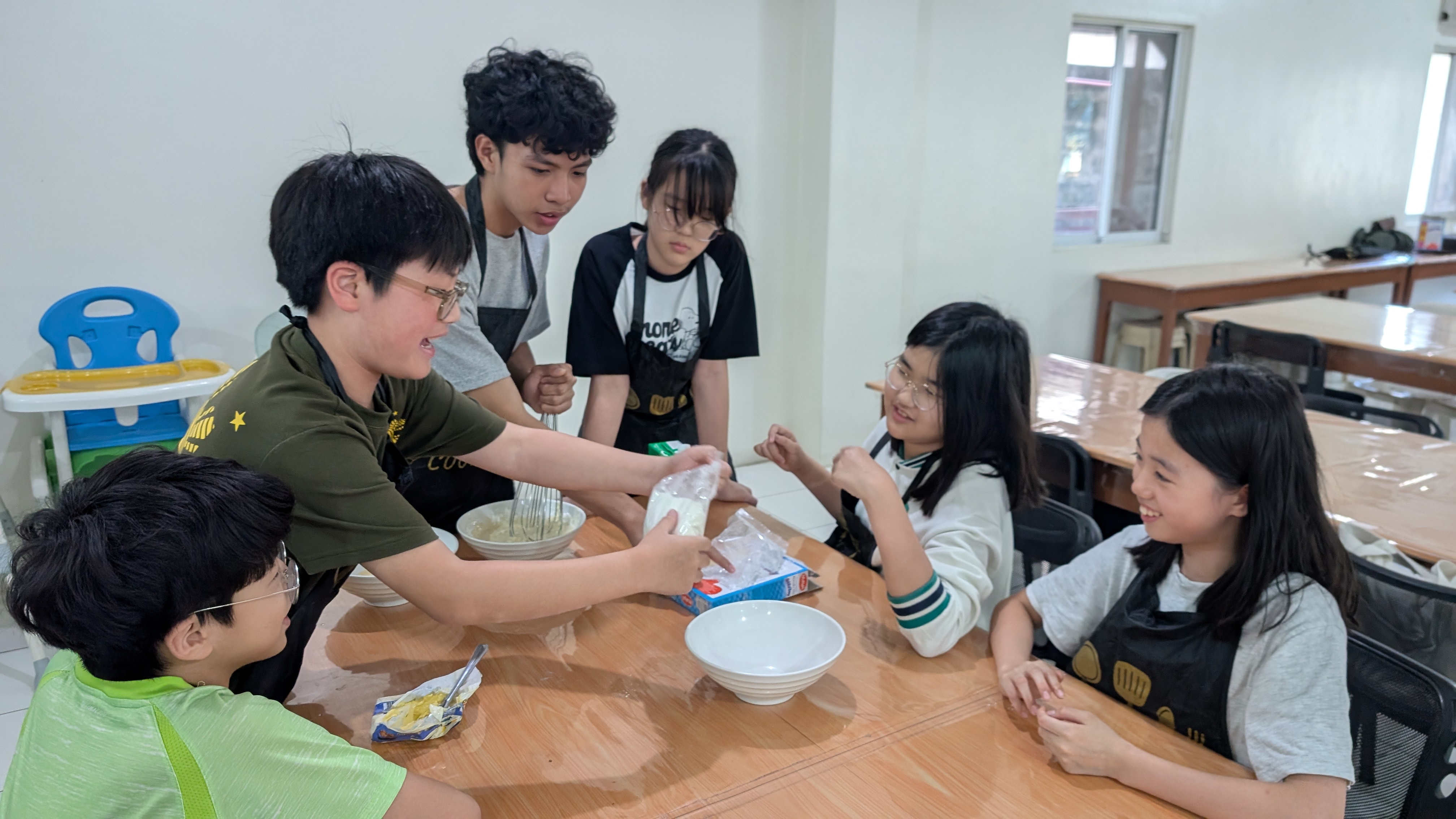 Junior A cooking activity