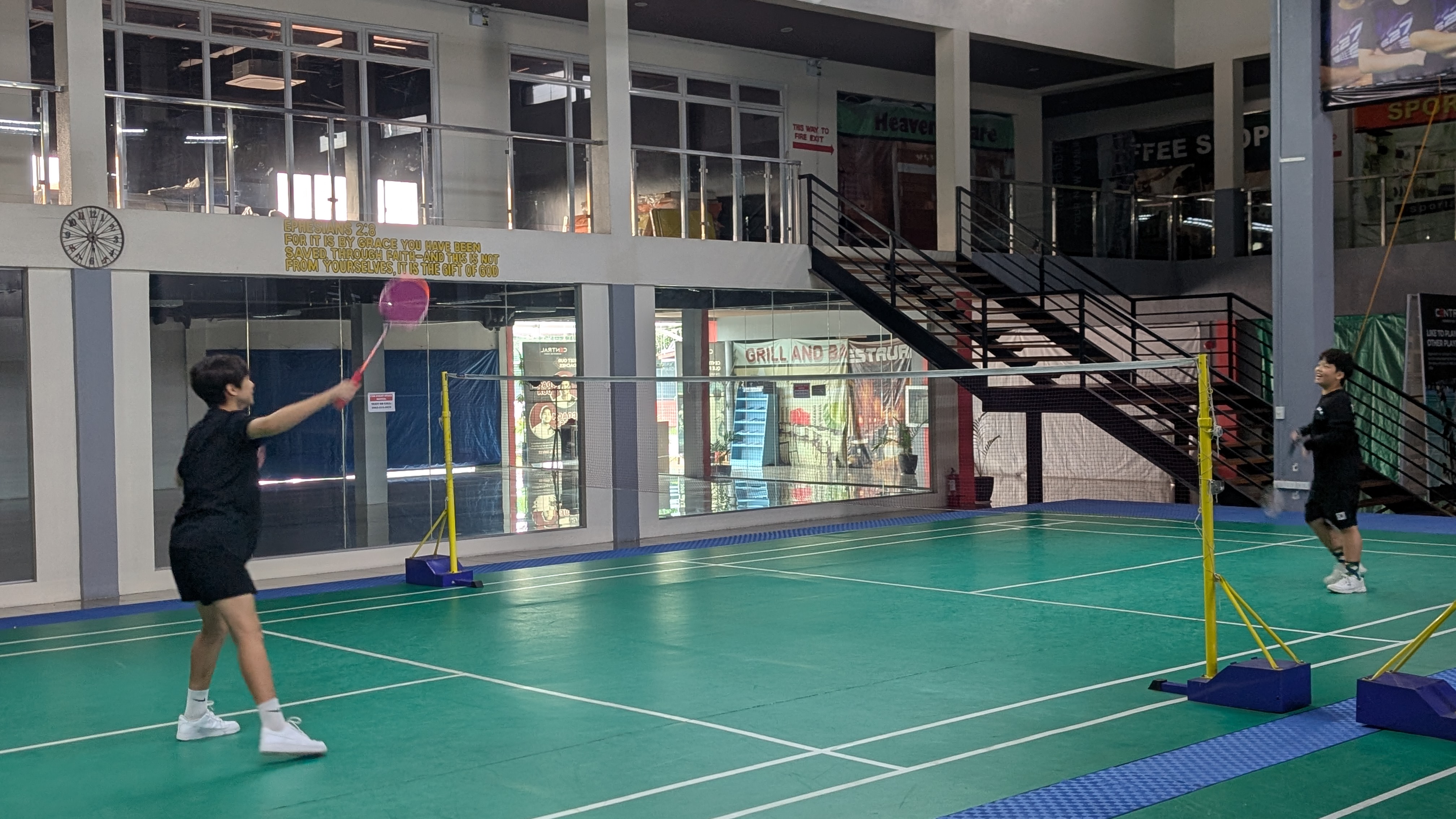 Junior A badminton activity
