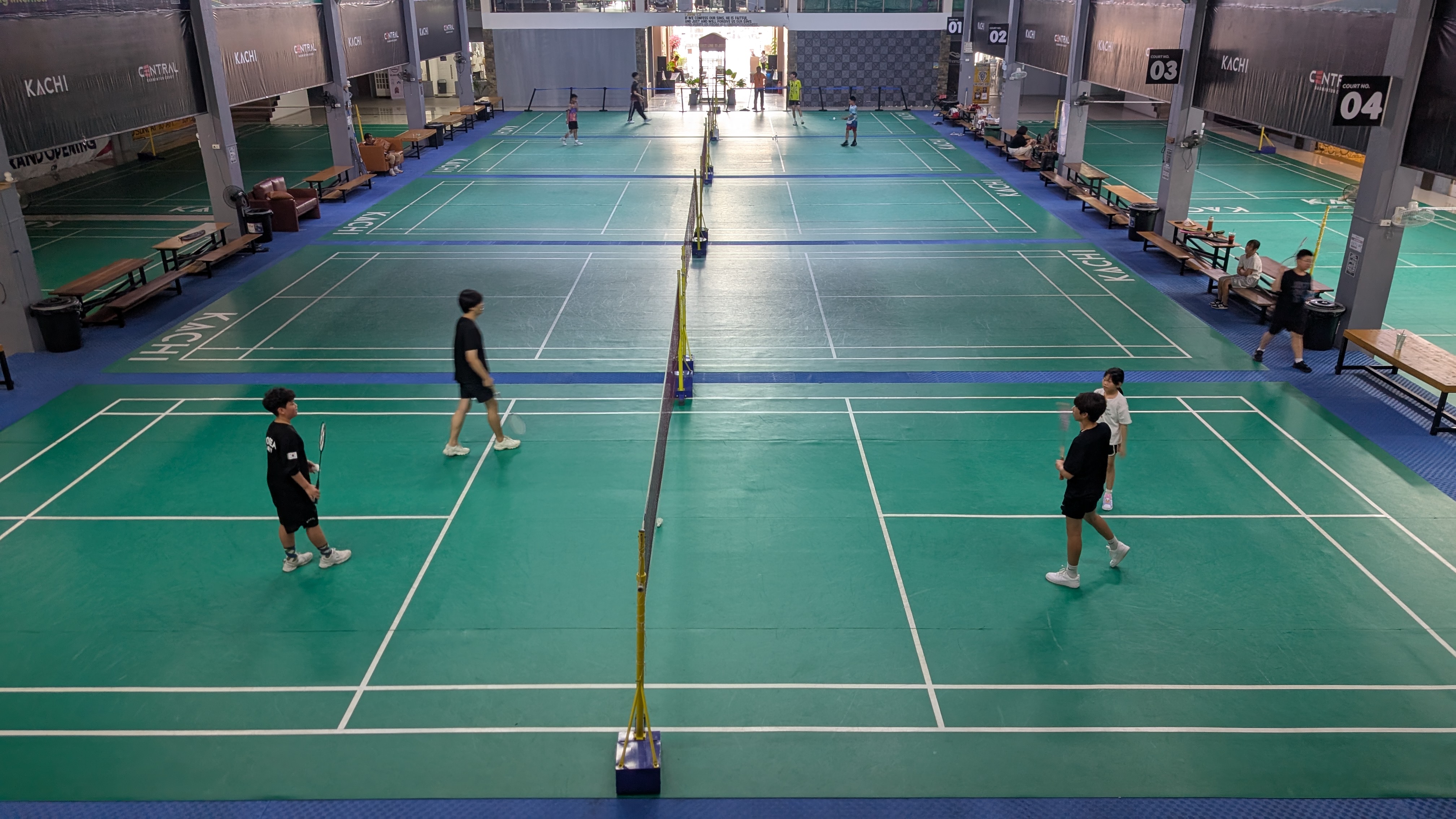 Junior A badminton activity