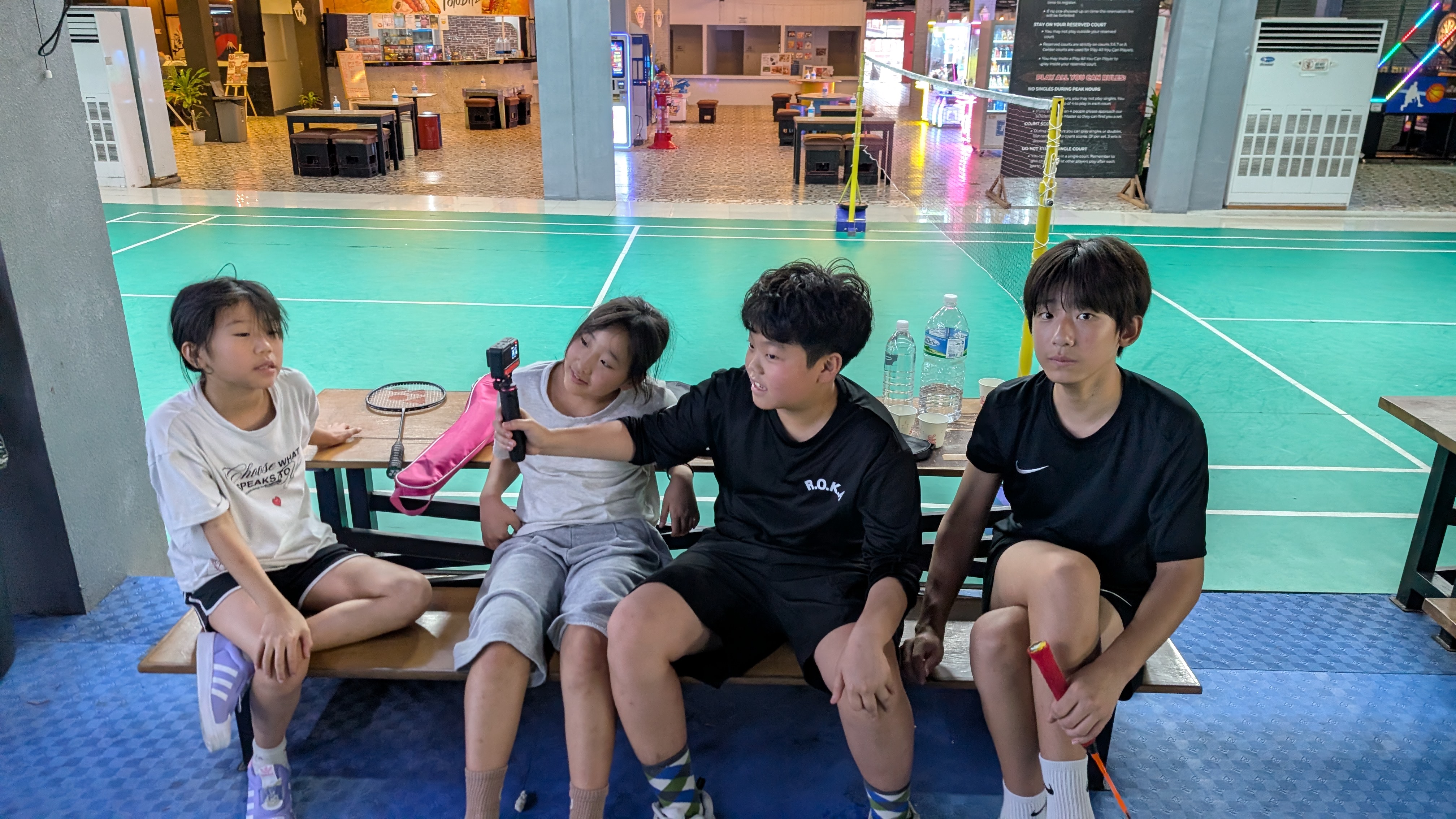 Junior A badminton activity